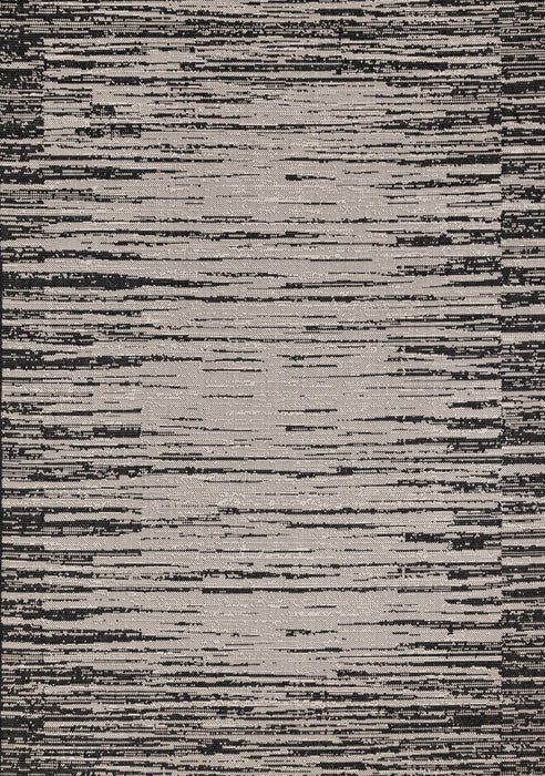 Jackson Black Grey Distressed Outdoor Rug, 7'10\" x 10'6\" Outdoor Area Rug