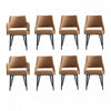 Tremont Modern 8-Piece Dining Chair Set in Saddle