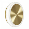 Dainolite Topaz LED Wall Sconce 12w Aged Brass White Acrylic Diffuser Lamp|Applique murale Topaz de Dainolite en acrylique blanc qui diffuse la lumière, avec fini laiton vieilli et ampoule à DEL de 12 W