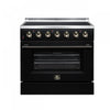 Forno Galiano 36 Inch Freestanding Electric range, 5 radiant burners, 5.36 cu.ft., Black - FFSEL6083-36BLK Electric Range