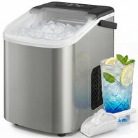 HOMCOM Portable Ice Maker Countertop 9 Ice Cubes Ready in 7 Mins 26lbs/24H