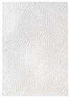 Velvet Cream Circles Washable Shag Area Rug 8'x10' Indoor Area Rug