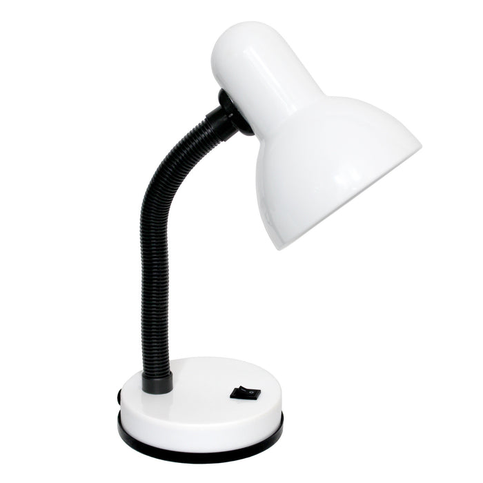 Remmer Gooseneck Desk Lamp, Snow, 14.25\"H