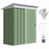 Outsunny 5' X 3' Steel Outdoor Storage Shed, Small Lean-to Garden Shed With Adjustable Shelf, Lock A|Outsunny Abri De Jardin Exterieur En Acier 5' X 3', Petit Abri De Jardin Avec Etagere Reglable, Cade