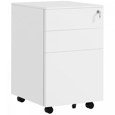Vinsetto 3-drawer Vertical Filing Cabinet For Letter A4 Legal Size|Vinsetto Classeur Vertical A 3 Tiroirs Pour Lettre A4 Format Legal