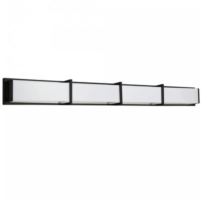 Dainolite Winston Vanity Light 72w Matte Black Light White Acrylic Diffuser Lamp|Lumière de coiffeuse Winston de Dainolite en acrylique blanc qui diffuse la lumière, avec fini noir mat et ampoule de 72 W