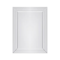 Clamp 30 Inch All-Glass Rectangular Double Beveled Mirror In Chrome 