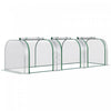 Outsunny 10' X 3' X 2.5' Portable Mini Tunnel Greenhouse With 3 Zipped Doors, Portable Small Green H|Outsunny Serre Tunnel Portative Avec 3 Portes Zippees