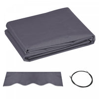 Outsunny 11' X 8' Retractable Awning Fabric Replacement Outdoor Sunshade Canopy Awning Cover, Uv Pro