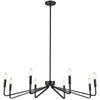 Dainolite Clayton 8 Light Chandelier Matte Black Lamp