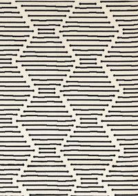 Forte Black White Stripes Area Rug - 6'7