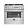 Forno Marco 36" Dual Fuel Range, Stainless Steel, 5.36 cu. Ft. - FFSGS6197-36 | Cuisiniere a double combustible Marco 36 po, acier inoxydable, 5.36 pi³ - FFSGS6197-36