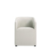 Manhattan Comfort Anna Modern Round Faux Leather Dining Chair - Light Stone Grey|Chaise de salle à manger arrondie et moderne Anna de Manhattan Comfort en similicuir - pierre gris clair