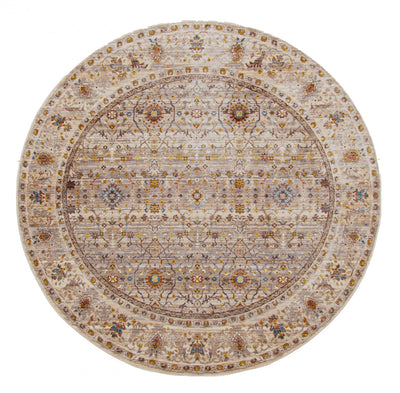 Zaina Traditional 5'0" x 5'0" Area Rug in Grey Indoor Area Rug | Tapis Traditionnel Zaina 5'0" x 5'0" en Gris