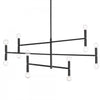 Dainolite Ava 12 Light Chandelier Large Matte Black Lamp|Grand lustre Ava de Dainolite avec fini noir mat et 12 ampoules
