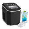 HOMCOM Ice Maker with Scoop Basket 26lbs/24Hrs 2 Bullet Ice Sizes, Black