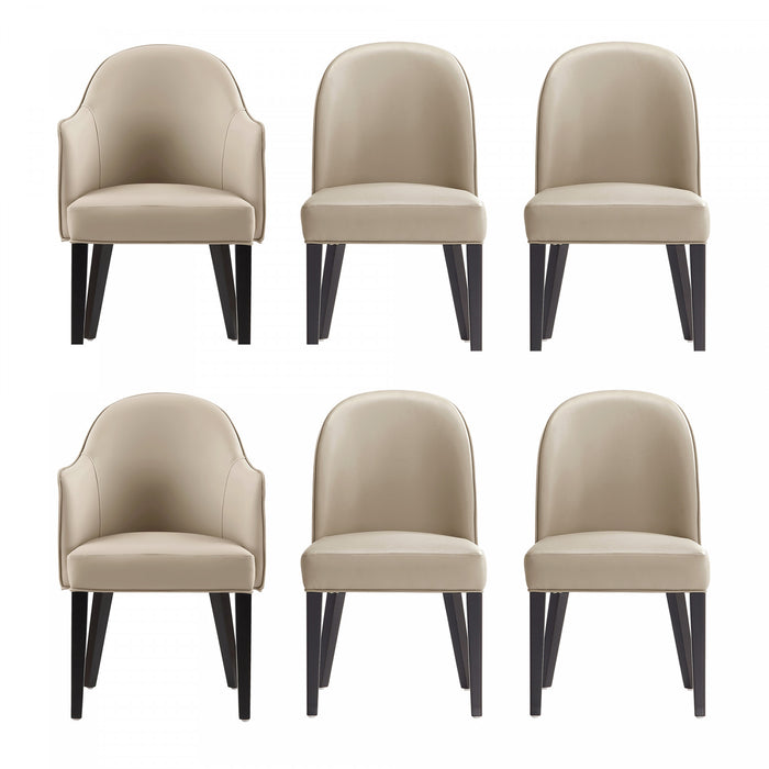 Hillman Modern 6-Piece Dining Chair Set in Sand