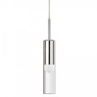 Dainolite Palmer 1 Light Pendant Polished Chrome Clear Glass Lamp