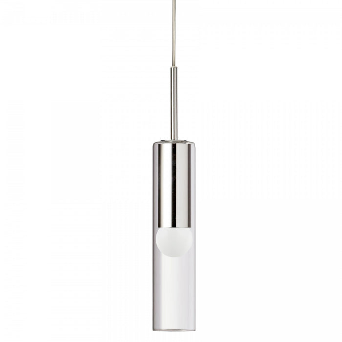 Dainolite Palmer 1 Light Pendant Polished Chrome Clear Glass Lamp