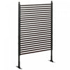 Outsunny Picket Metal Garden Fence 5 ft Outdoor Fencing with Feet, Brown