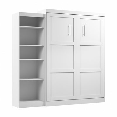 Bestar Pur Queen Murphy Shelving Unit 90-Inch Wall Bed - White|Grand lit escamotable mural Pur de Bestar de 90 po avec tablettes - blanc