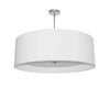 Dainolite Helena 4 Light Pendant 22\" Dia Polished Chrome Finish White Shade White Diffuser Lamp