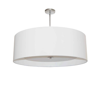 Dainolite Helena 4 Light Pendant 22" Dia Polished Chrome Finish White Shade White Diffuser Lamp|Luminaire suspendu Helena de Dainolite de 22 po de diamètre avec abat-jour blanc qui diffuse la lumière, fini chromé poli et 4 ampoules