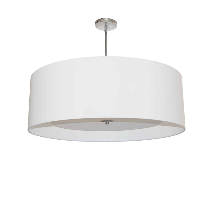 Dainolite Helena 4 Light Pendant 22\" Dia Polished Chrome Finish White Shade White Diffuser Lamp