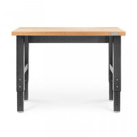 Gladiator 4' Adjustable Height Hardwood Workbench - Hammered Granite