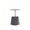 Anderson Modern Metal Top Upholstered End Table in Gray | Table d’appoint moderne Anderson en metal avec plateau et revetement gris
