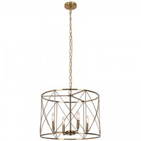 Dainolite Calah 4 Light Chandelier Incandescent Aged Brass Lamp
