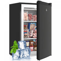 HOMCOM Compact Upright Freezer 3Cu.Ft Mini Freezer, Black