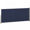 Outsunny 118" X 63" Retractable Side Awning Patio Outdoor Folding Privacy Screen With Resistance To |Outsunny 118"x63" Auvent Lateral Retractable Ecran D'intimite Pliable, Bleu