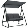 Outsunny 2-Person Outdoor Patio Porch Swing with Adjustable Canopy