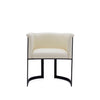 Manhattan Comfort Corso Leatherette Dining Chair with Metal Frame - Cream|Chaise de salle à manger Corso de Manhattan Comfort en similicuir avec armature en métal - crème