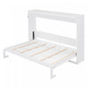 Evelyn Space-Saving Murphy Wall Bed with Foldable Cabinet Design,Full Bed,White
