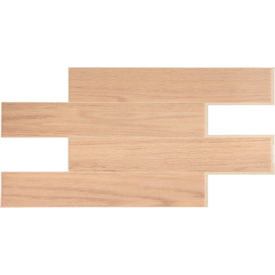 Smart Tiles Peel and Stick 2-Sheet 23 x 12 Backsplash - Norway Oak|Dosseret Smart Tiles peler et coller 23 x 12, 2 feuilles - Norway Oak