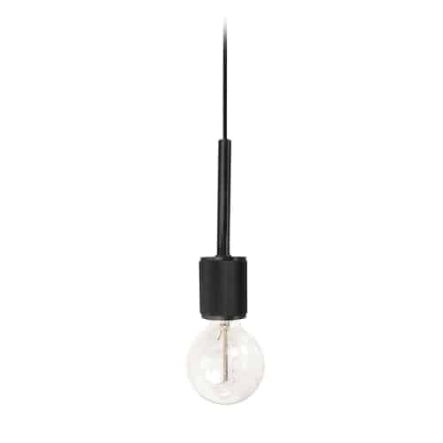 Dainolite Roswell 1 Light Pendant Small Matte Black Lamp