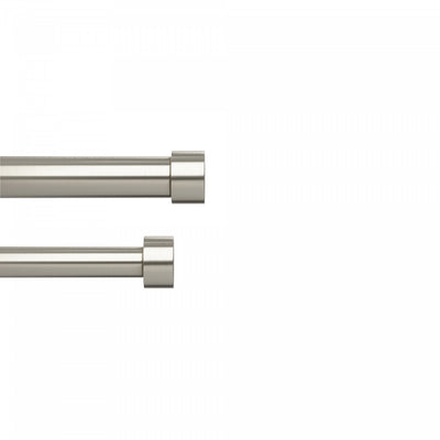 Umbra Cappa Nickel Steel Expandable Double 1" Curtain Rod - 36"-66" | Tringle à rideaux extensible double Cappa de Umbra acier nickel de 1 po - 36 po à 66 po