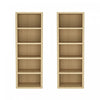 Rivington Modern 28\" Open Bookcase in Natural Oak - Set of 2