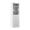 Bestar Pur 25 W Closet Organizer with Drawers - White|Organisateur de garde-robe Pur de Bestar de 25 po (L) avec tiroirs - blanc