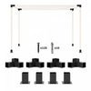 Outsunny 8PCS Pergola Kit Brackets for 4"x4" (Actual 3.6"x3.6") Lumber