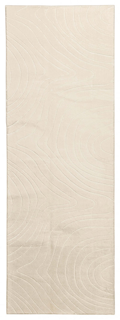 Somos Contemporary Cream Washable Rug 1'10" x 6'0" Indoor Area Rug | Tapis Lavable/Contemporain Somos 1'10" x 6'0" en Creme