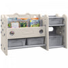 Qaba Toy Storage Organizer With 4 Storage Boxes, Bookshelves, Toy Organizer For Nursery, Kids Room, |Qaba Organiseur De Rangement Pour Jouets Avec 4 Boites De Rangement, Etageres, Pour Chambre D'enfant