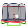 Outsunny 84.75" Kids Trampoline 7 Ft Indoor Outdoor Trampolines With Safety Net Enclosure Built-in Z|Outsunny Trampoline Pour Enfants De 2,1 M Avec Filet De Securite, Jouet De Gymnastique A Ressort Dur