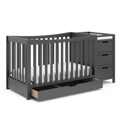 Graco Remi 4-in-1 Convertible Crib and Changer - Gray