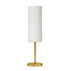 Dainolite Paza 1 Light Table Lamp Aged Brass White Glass