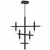 Dainolite Francesca Chandelier 42w Matte Black Acrylic Diffuser Lamp|Lustre Francesca de Dainolite en acrylique qui diffuse la lumière, avec fini noir mat et ampoule de 42 W