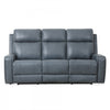 Bellamy 78 in. Leather Match Power Reclining Sofa with Adjustable Headrest and USB - Blue | Sofa inclinable electrique Bellamy de 78 po en cuir assorti avec appuie-tete ajustable et USB - Bleu