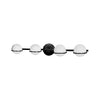 Dainolite Sofia 4 Light Vanity Light Matte Black Finish White Glass Lamp